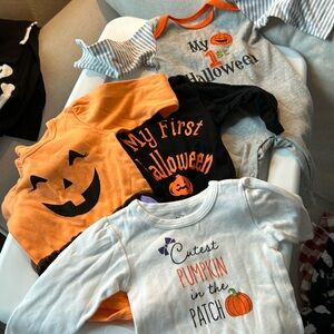 Infant girl First Halloween onesies and pajamas